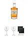 Produktbild Boudier Saffron Frankreich Gin 0,7 Liter + Citadelle Ballon GIN Glas 1 Stück + Citadelle Ballon GIN Glas 1 Stück + Schiefer Glasuntersetzer eckig ca. 9,5 cm Ø 2 Stück