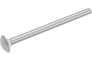 SECCARO M6 x 90 mm fyrkantigt rundhuvud skruv, V2A VA A2 rostfritt stål, DIN 603/ISO 8677, platt runt huvud med fyrkantig ins