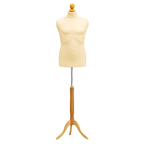 Child Kid Tailors Dummy Cream Age 2/4 Dressmakers Fashion Students Mannequin Display Bust With A Light Wood Tripod Base