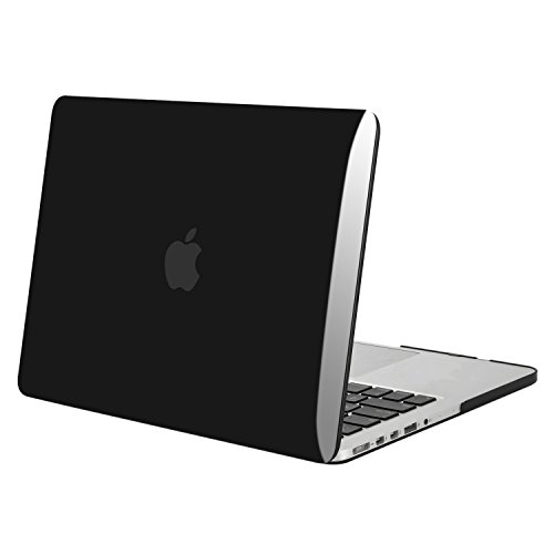 MOSISO MacBook Pro 15 Retina Hülle (NO CD-ROM Drive) – Ultra Slim Hochwertige Plastik Hartschale Tasche Schutzhülle Snap Case für MacBook Pro 15 Zoll with Retina Display (Model A1398), Jet Schwarz - 2