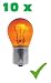 Produktbild PRAKTISCHES 10er SET! (Grundpreis: 1,30 EUR/Stk) 10 x PY21W 12V 21W BAU15s Glühlampe Glühbirne Blinklicht-Lampe Signal-Lampe Blinker--Birne Blinker-Lampe Halogen-Lampe Auto-Lampe