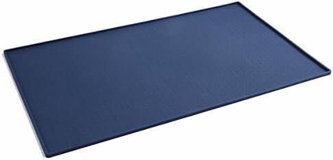 FastEngle Multi-purpose Anti-slip footwear, shoes, boots Tray & Pet Feeding Mat, Waterproof silicone anti-slip pads scat for Dog & Cat Feed Bowls, Litter Box Surface & Floor Protection (Blue)