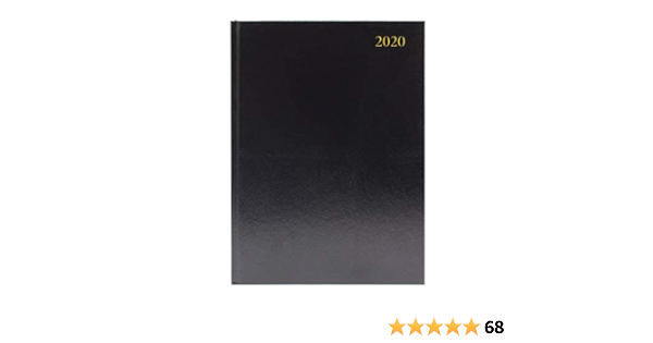Agenda De Bureau A4 2 Pages Par Jour 2020 Noir Amazon Fr Fournitures De Bureau