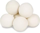 Suavizante natural de tela: bolas de lana orgánica, suaviza naturalmente, sin alergias, sin toxinas, sin productos químicos, sin fragancia, 100% lana premium.