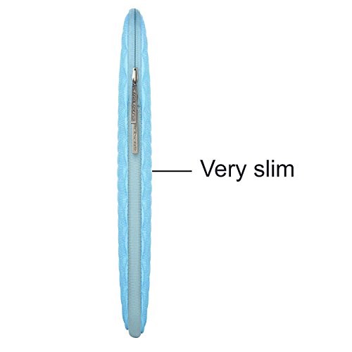 MOSISO Universal wasserresistente and stoßfest Lycra Laptop Schutzhülle mit Rautenmuster / Diamant-Muster Schaumpolsterung für 12,9 Zoll iPad Pro, 13-13,3 Zoll MacBook Pro, MacBook Air, Laptops, Tablets, Notebooks Chromebook, Air Blau - 5