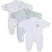 BabyPrem Premature Early Baby Clothes Pack of 3 Sleepsuits / Babygros 0 - 7.5lb BLUE MOON & STARS PREM 0