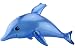 Produktbild Lustiger Delfin Flipper aufblasbar Badespielzeug Pink & Blau (Blau)