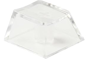 BOAJAJUHU Pack of 20 Blank Crystal Transparent Keycaps PC Material 1U Cherry Profile R4 Keycap for MX Switch Mechanical Keyboard with Backlight (Cherry Transparent, 20 Pieces)