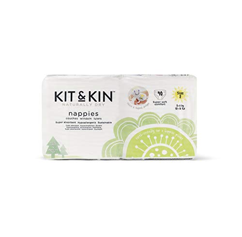 Kit & Kin Pannolini Ecologici Taglia 2 Anallergici e Sostenibili (40 x 4 confezioni, 160 pannolini)