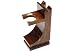 Quality Wood Shaving Razor and Shaving Brush Stand.Walnut Finish