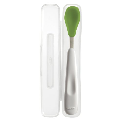 OXO Tot On The Go Feeding Spoon with Travel Case (Green)