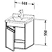 Produktbild Duravit Waschtischunterschrank wandhängend Ketho 455x440x550mm 1 Tür, TA li., f.030348, graphit matt