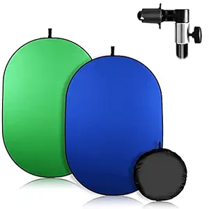 VTS 120x180CM/4x6FT. Collapsible Portable Reflector Blue and Green Screen Chromakey Photo Studio Light Reflector for Photography