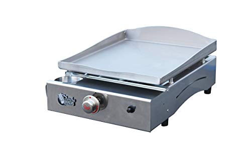 Plancha Tonio - Plancha LAGOA 2 à 6 personnes - Gaz butane propane - Plaque de cuisson inox - Caisson Tout Inox - 2600 W - Allumage Piezzo Mécanique - Fabrication 100 % Française