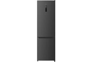Cecotec Frigorífico Combi 2 Puertas Bolero CoolMarket Combi 356 Dark D. 356 L, Altura 200 cm y 60 cm de Ancho, Bajo Consumo, Sistema Multi Air Flow, Total No frost, 2 Cajones