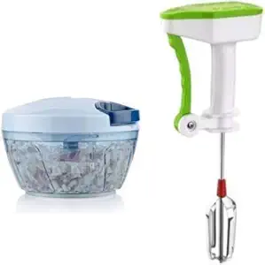 Power Free Hand Blender and Vegetable Chopper Combo Set Multicolor Kitchen Tool Set