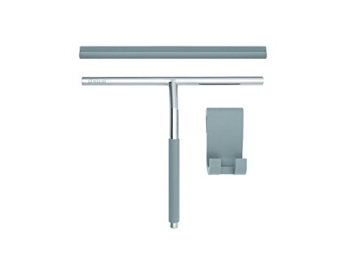 Nicol 2660300 Kai Duschabzieher aus Edelstahl glänzend verchromt, mit gummiertem Griff und Silikon-Aufbewahrungshaken für Duschwand - 4