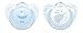 Produktbild NUK 10175176 Baby Blue Trendline Silikon-Schnuller, kiefergerechte Form, 0-6m Monate, 2 Stück, blau