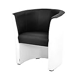 Disco-, Club- Möbel FORTISLINE TOP Sessel Clubsessel Loungesessel Cocktailsessel MIX Weiss/Schwarz W042 12