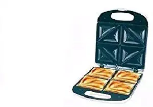 ERIZONE Electric Sandwich Toaster, Maker Non-Stick Fixed Plates 4 Sandwiches in Minutes with Virtually No Clean Up, with Easy Cut Edges and Indicator Lights