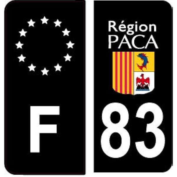 Autocollants Pour Plaques Immatriculation - Full Noir - 10 Cm X 4,5 Cm