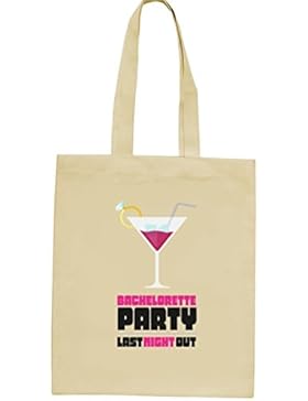 Junggesellenabschieds JGA Hochzeit natur Jutebeutel Stoffbeutel Martini - Bachelorette Party