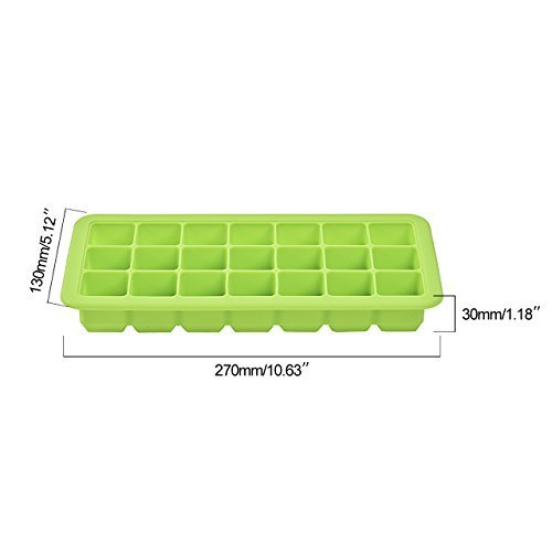 Newcomdigi Gefrierformen Gefrierbehälter Eiswürfelbereiter mit Deckel - 2
