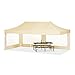 Produktbild Relaxdays Faltpavillon 3x6m mit 2 Seitenwänden, Partyzelt, klappbar, Wasserabweisend, stabil, PVC+Metall, Champagner