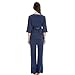 Bearsland Maternity Women's 3 Pieces Set Maternity Nursing Pajamas Blue UK Size X-Large