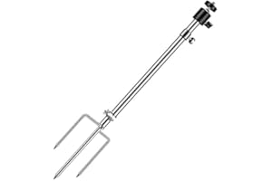 ‎FOLGTEK Folgtek Angellicht Halterung Erdspieß Metal Dicke Faltbare Edelstahlhalterung, 360° verstellbar, Universalgewindeanschluss 1/4''-20(6mm) für Solarpanel, Wildkamera