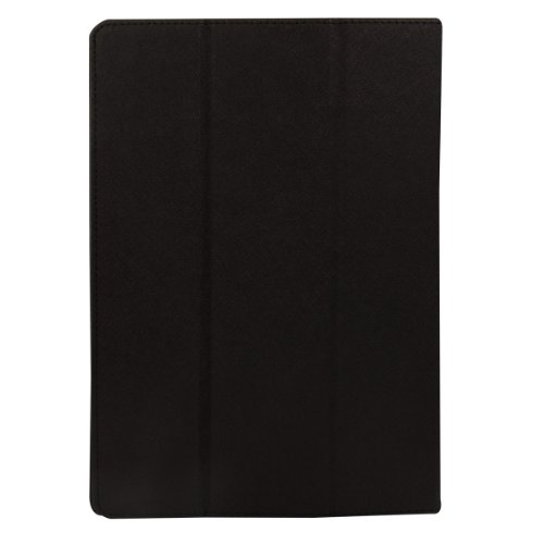 3in1 Set: kwmobile Hülle für Lenovo IdeaTab S6000 – Tabletcover Slim Case Tablet Schutzhülle – Smart Cover Tabletcase Schwarz + Folie, kristallklar + Stylus, Schwarz - 2