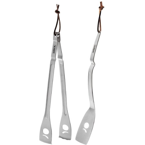 Weber 6515 Q Kit de 2 Outils de Barbecue Acier Inoxydable