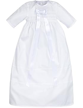 Bateo Design Taufkleid „Simon“ mit weißer Schleife - festliche Taufbekleidung für Mädchen und Jungen geeignet,...