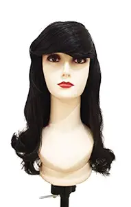 Foreign Holics imported Japanese Kanekalon Fiber Women Hair Wig Full Head Long Curly Wigs Heat Resistant Feel Orignal Hairs (Natural Brown)