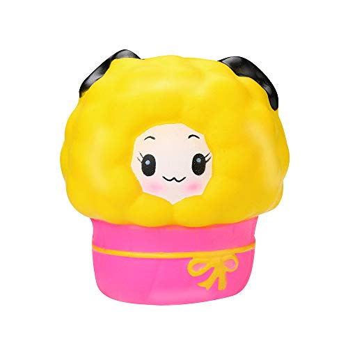 Preisvergleich Produktbild TianranRT Prinzessin Schaf parfümiert Squishies langsam steigend quetschen Spielzeug Stress Linderung Spielzeug (Gelb)