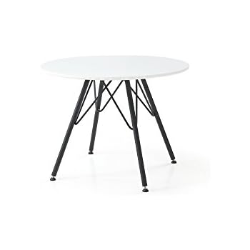 HOMEXPERTS runder Esstisch FINO / Tischplatte in weiß matt / Küchen