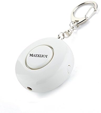 Personal Alarm, 120 dB SOS Personal Safety Alarm Keychain Security Alarm Self Defense Alarm with LED Flashlight for Elderly / Women / Kids (White)