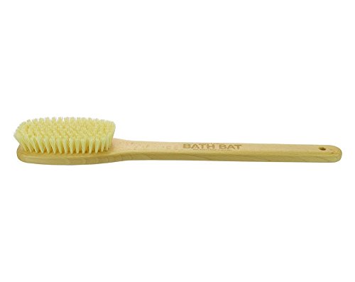 Kent Brushes Natural White Bristle Bath Bat Beechwood Handle