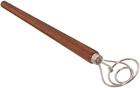 Porkert Diameter 6 cm Rust-Proof Dough Whisk Dough Kneader, with wood handle