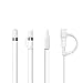 Price comparison product image [4-Piece] FRTMA for Apple Pencil Cap / Apple Pencil Tip Cover / Lightning Cable Adapter Tether / Apple Pencil Cap Holder for iPad Pro Pencil, Ivory White