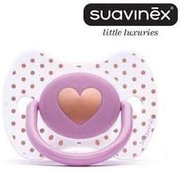 SUAVINEX "COUTURE" Nr. 302286- 1x Pacifier Soother Dummy Physiological Silicone Teat/ PURPLE (12m+)