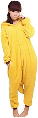 WOWcosplay Pokemon Pikachu Kigurumi Pajamas Adult Anime Cosplay Halloween Costume,Pikachu L