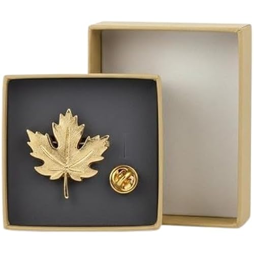 FEATHER Black Maple Leaf Brooch for Men & Women | Stylish Leaf Lapel Pin for Blazers, Sarees, Coats & Bags | Unisex Fashion Accessory