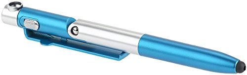 PEARL 4in1-Kugelschreiber mit LED-Lampe, Touchpen und Handy-Ständer, 5er-Set - 5