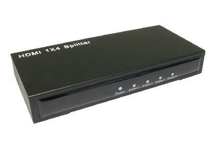 World of Data - 4 Port HDMI Splitter - Teilt das HDMI-Signal an zwei identische Displays - 1.3b-konform - FCC CE-Zertifizierung - Unterstützt HDCP