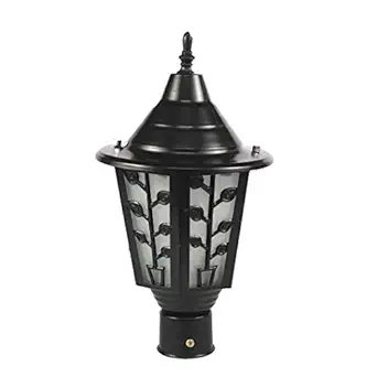 Lite&Lights Glass B22 Outdoor Gardern Gate Lights (Black, L)