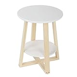 Esta pequeña mesa redonda portátil con un diseño elegante puede usarse como mesa auxiliar funcional junto a su silla, sofá, sofá o cama, o como mesa auxiliar para decoraciones cuidadosamente seleccionadas.