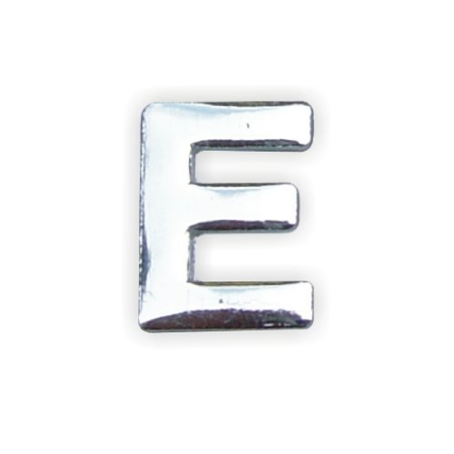 Wachsbuchstabe E silber 8 mm hochglanz - Wachsbuchstabe zum Kerzen selbst beschriften