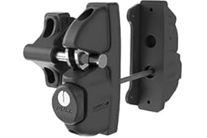 Safetech Hardware Two Sided Gate Latch with 2 Independent Latching Hooks for added security, Key Lockable on Both Sides, Heavy Duty Gravity Latch for Metal, Wood, and Vinyl Fences (SLV Viper X2 Black)