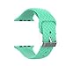 Produktbild Knowin Uhrenarmband Schnallentyp 3D Textur Kautschukband Ersatz Handgelenk Sport Bügel Silikon Gummi Sie Farbe Armband Uhrarmband für Apple Smart Watch Series 1/2/3/4 Vater (38mm)